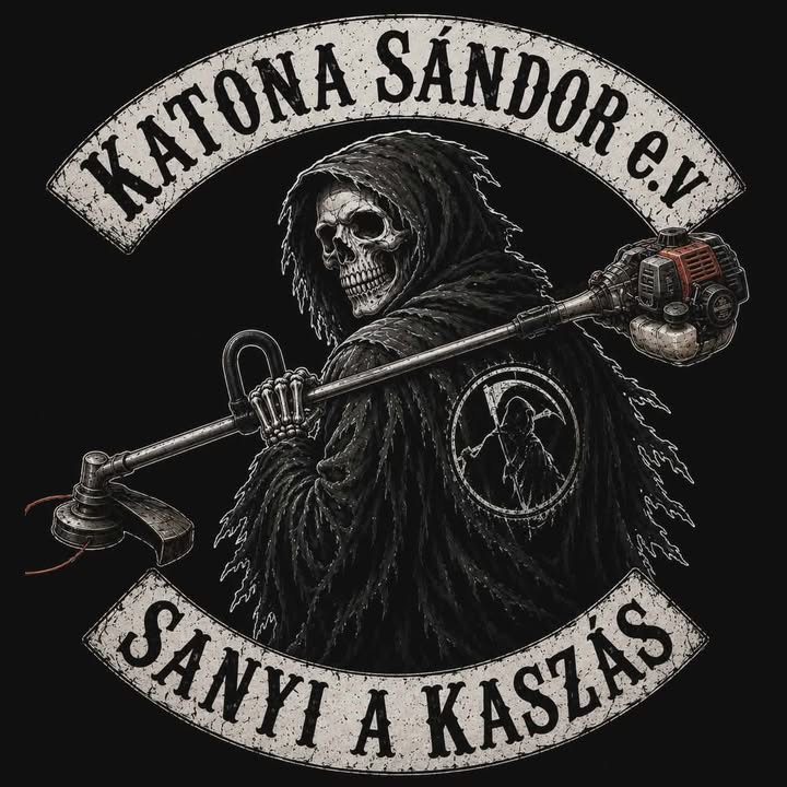 Sanyi a kaszás logó